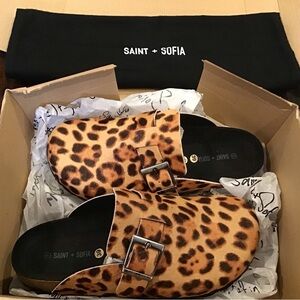 Saint + Sofia Leopard Print Jude Clogs